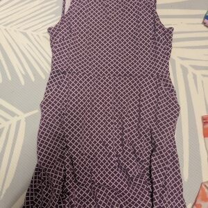 Purple Geometric Women's Dress